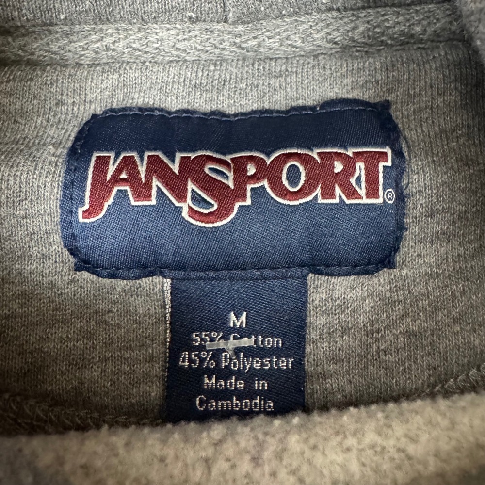 Jansport West Virginia University WVU Hoodie Mens Medium Grey Sweatshirt - Picture 5 of 5
